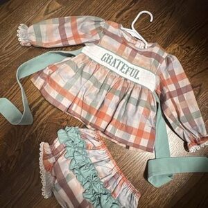 Plaid Grateful Diaper Set
